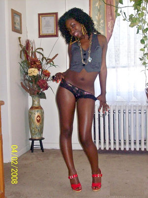 black girl no panties