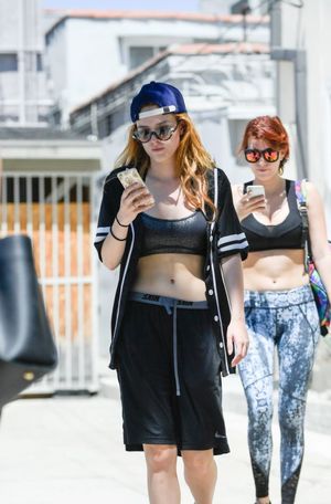 bella thorne working out gif