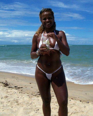 black girl in bikini