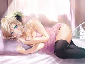 sexy blonde anime girl